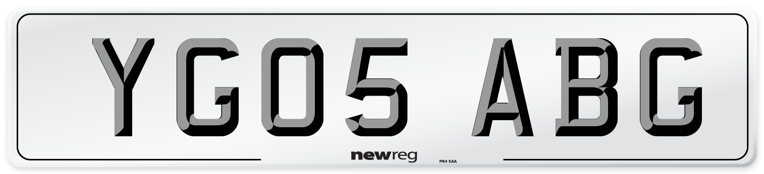 YG05 ABG Number Plate from New Reg